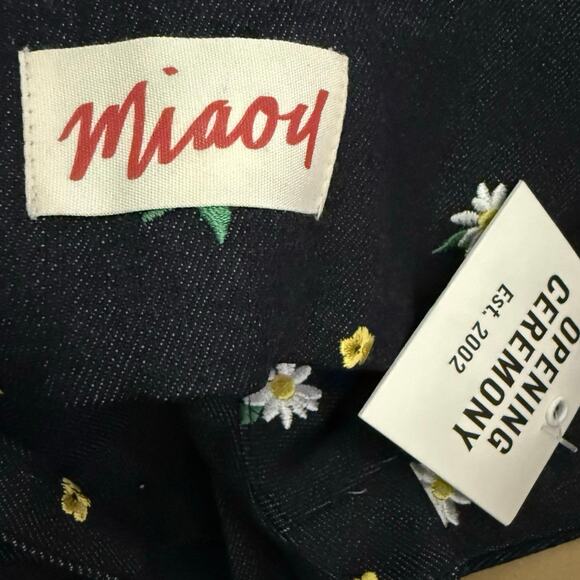 Miaou Dylan Bra embroidered Daisy opening zip front Opening Ceremonies M medium - Picture 9 of 16